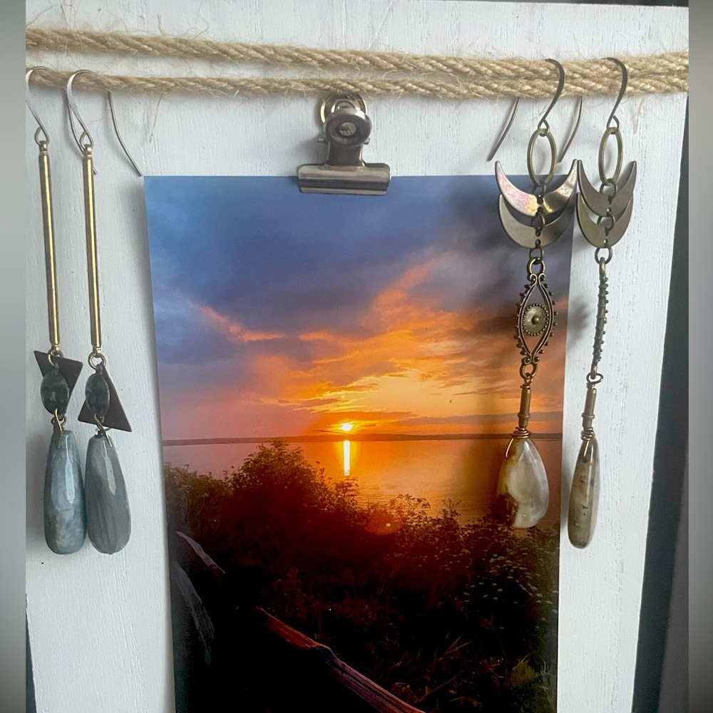 ONE OF A KIND BRONZE EARRINGS!